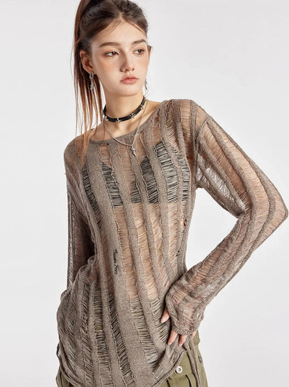 Cutout Long Sleeve Top