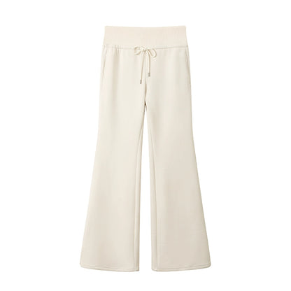 Drawstring Flare Sport Pants
