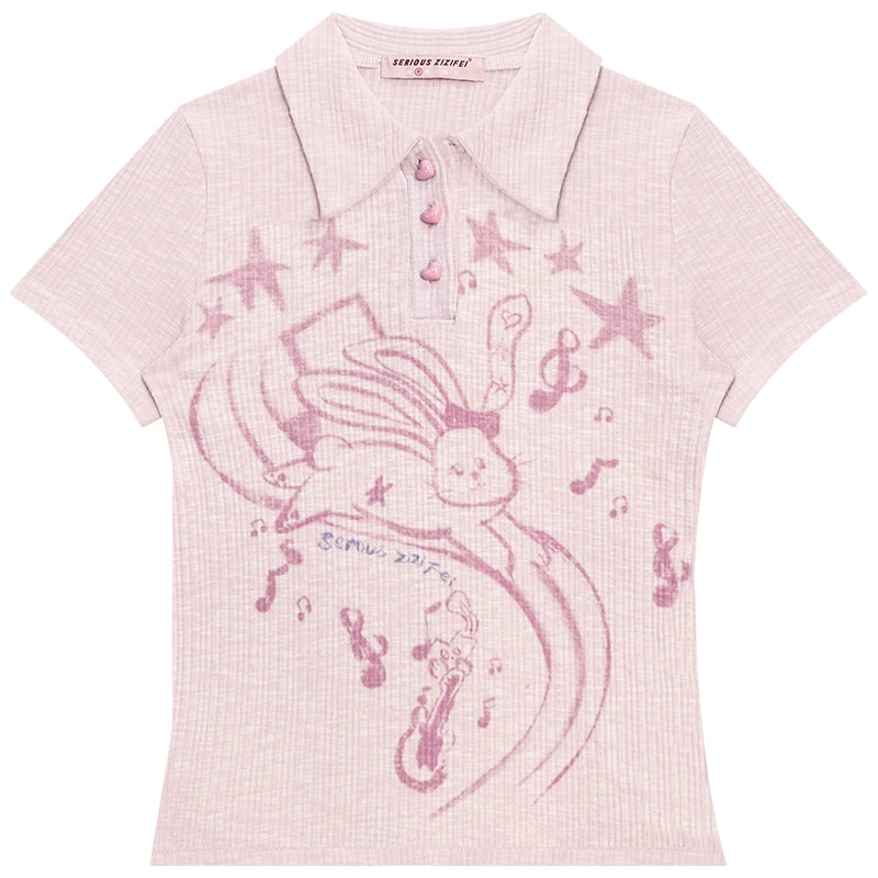 Retro Rabbit Knit Tee