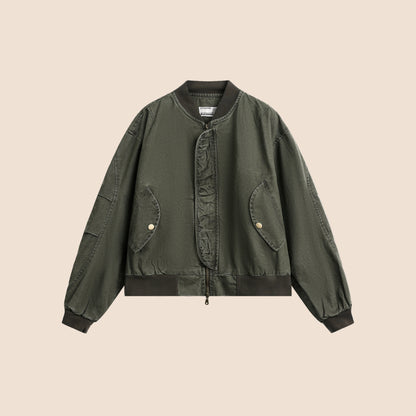 Vintage Distressed Baseball Jersey Jacket