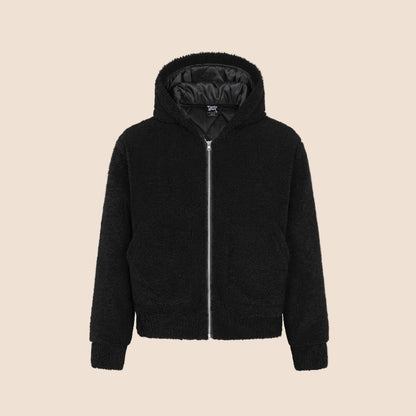 Imitation Lamb Wool Hooded Jacket