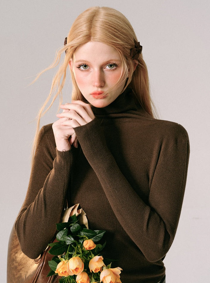 Turtleneck knitted sweater