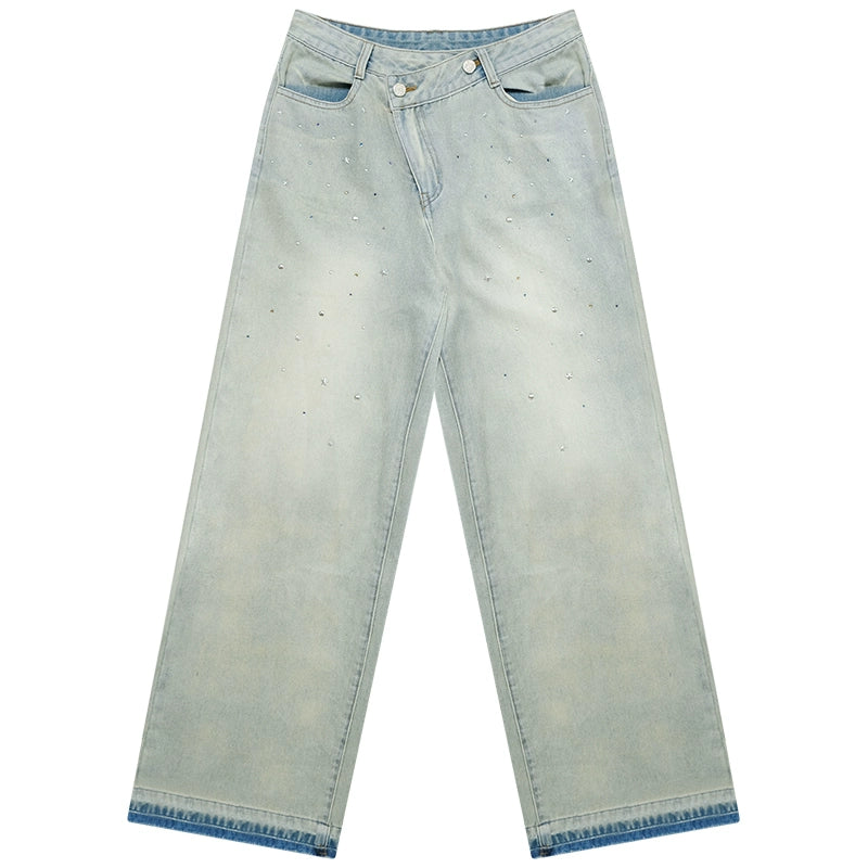 Washed Slim Straight-Leg Jeans