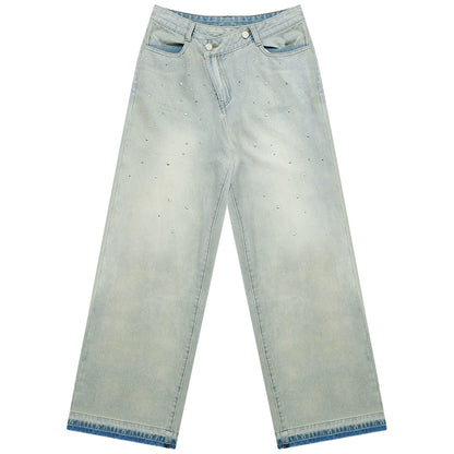 Washed Slim Straight-Leg Jeans