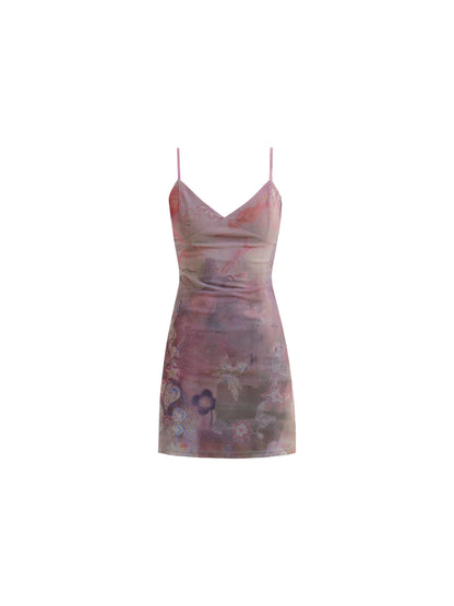 Colourful Smudge Slip Dress