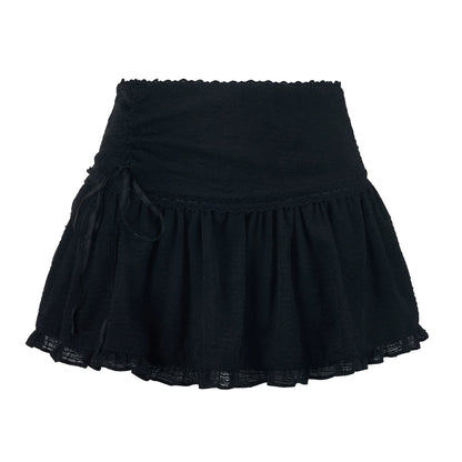 Niche Vintage Lace Hem Skirt