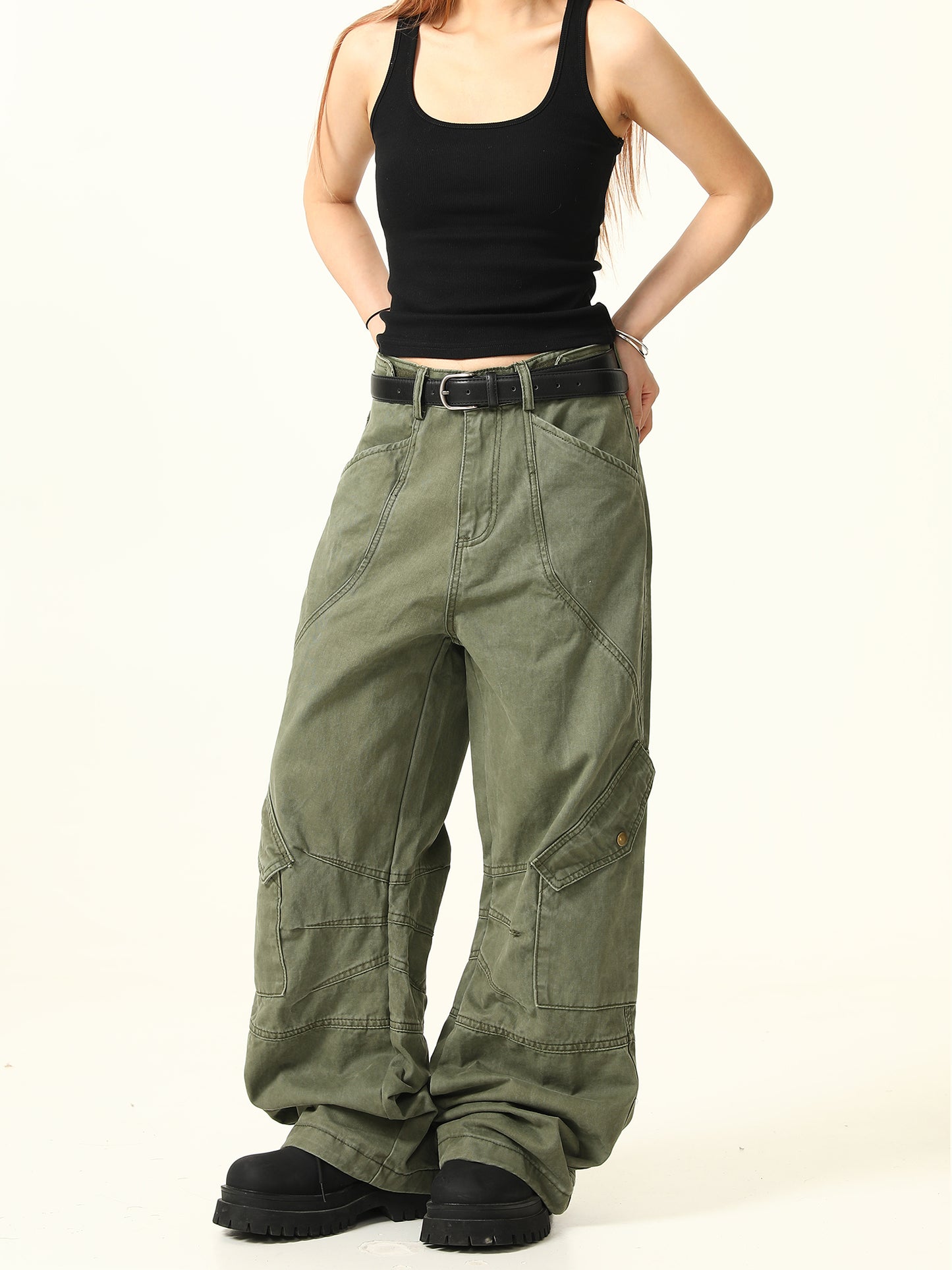 Vintage Deconstructed Cargo Pants