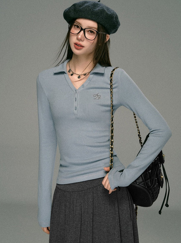 Original Polo Neck Slim Top