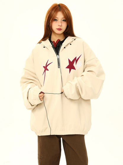 Trendy brand luxury vintage hooded coat