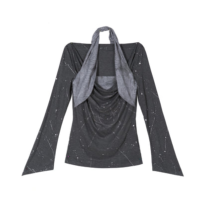 Diamond Collar Knit Top