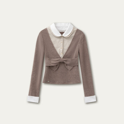 Doll Collar Three-Piece Top