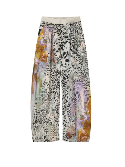 Garden Impression Leopard Print Pants