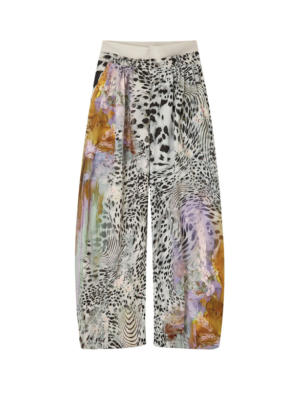 Garden Impression Leopard Print Pants