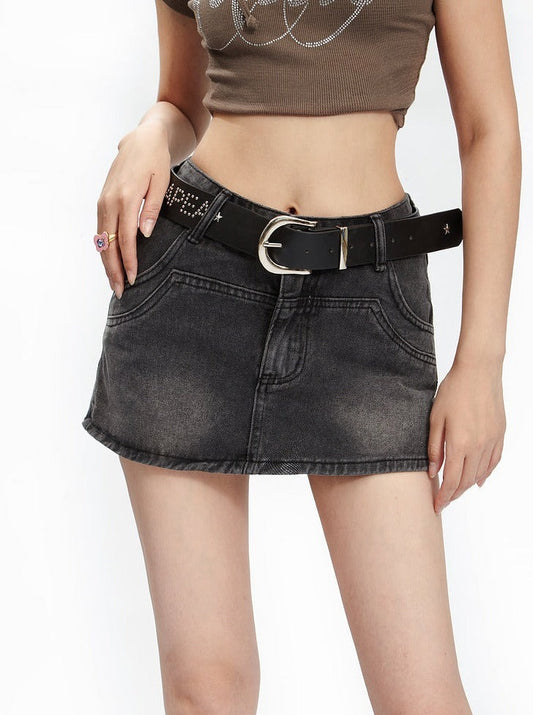 American Fit Slim A-Line Short Denim Rock