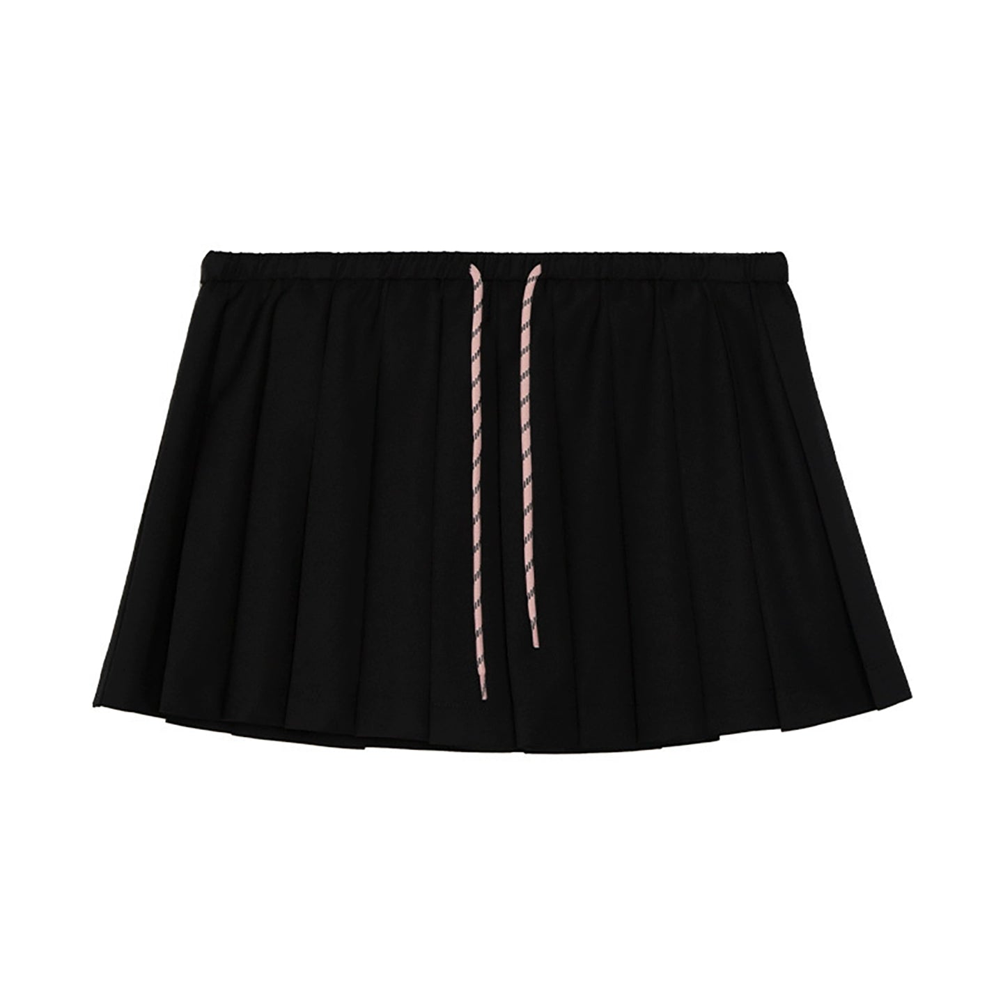 Drawstring Pleated Skirt