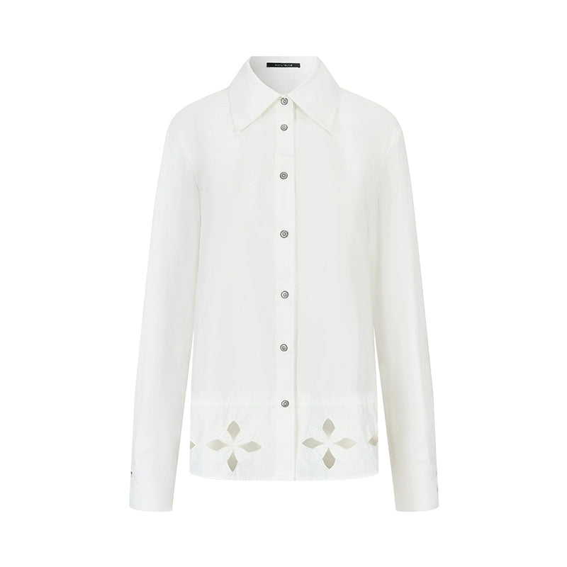 Lace Floral Embroidery Shirt Set-Up