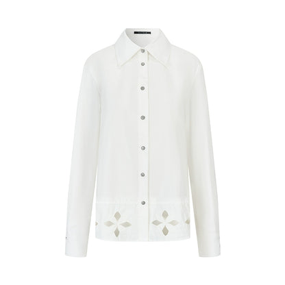 Lace Floral Embroidery Shirt Set-Up