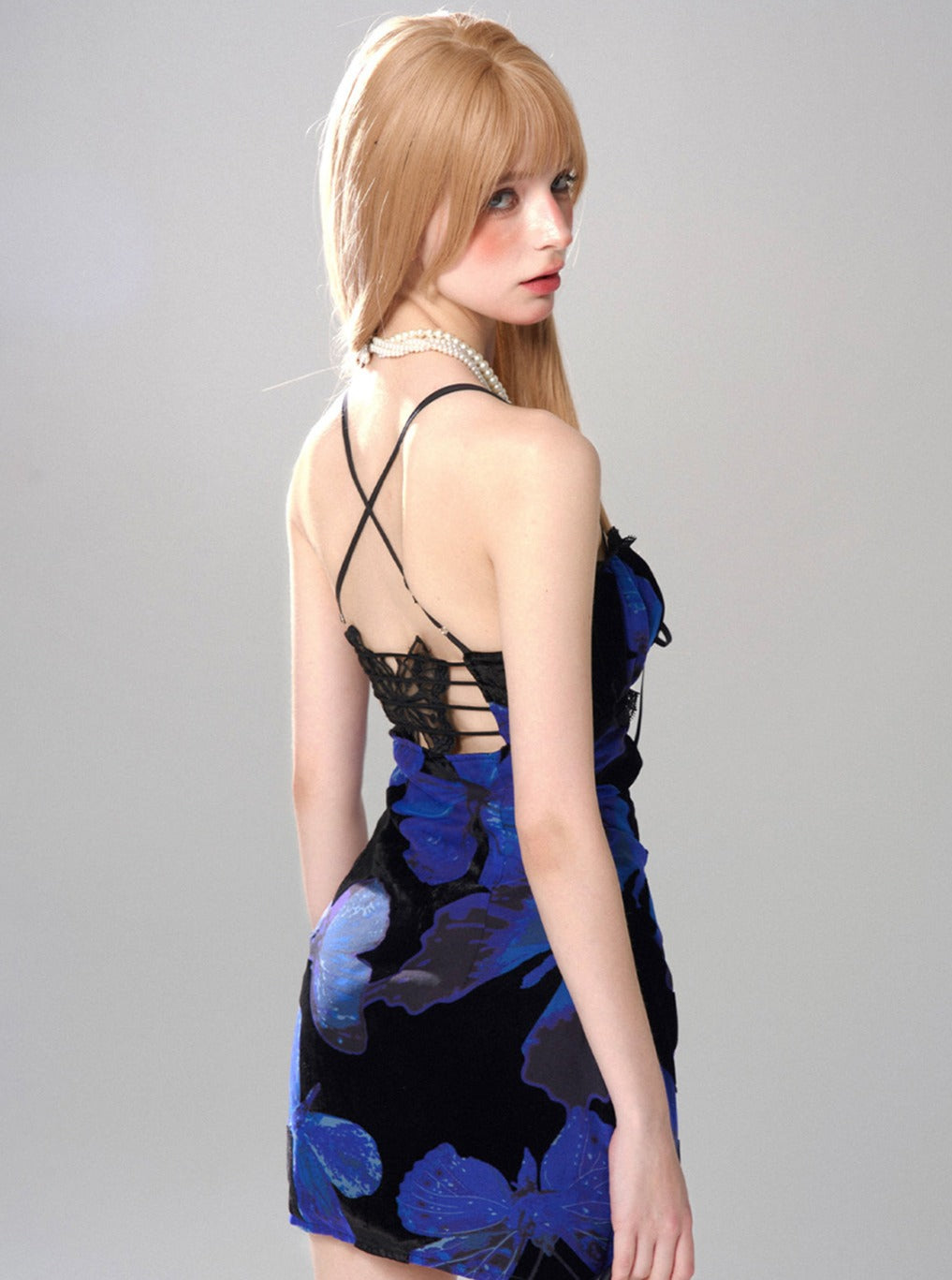 Royal Sister Style Backless Slip Dress