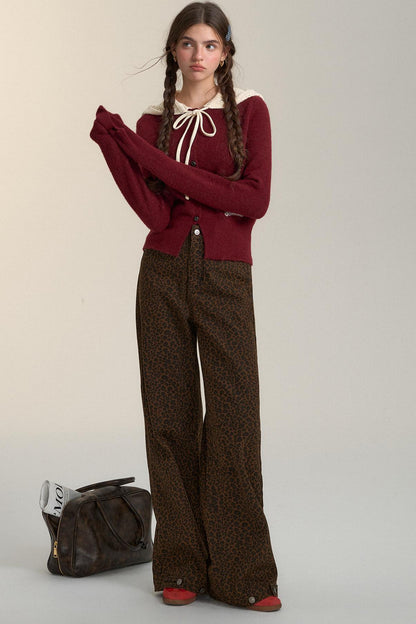 Cut-Out Hooded Knit Cardigan