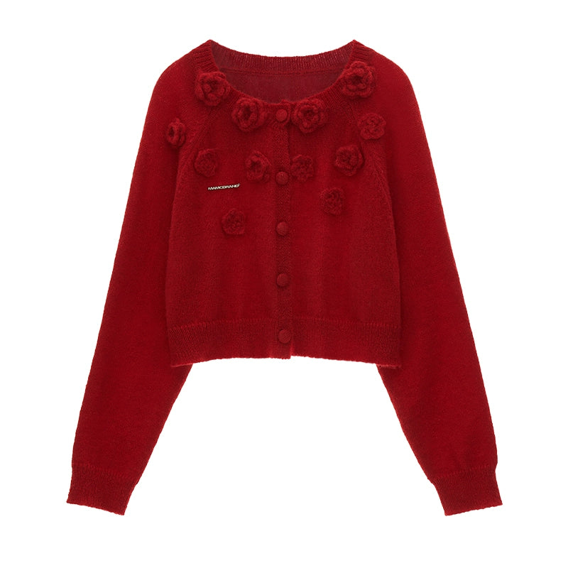 Rose Cropped Cardigan