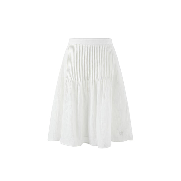 Conjunto de blusa de algodón plisada a mano