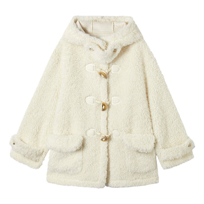 Hooded Faux Shearling Coat