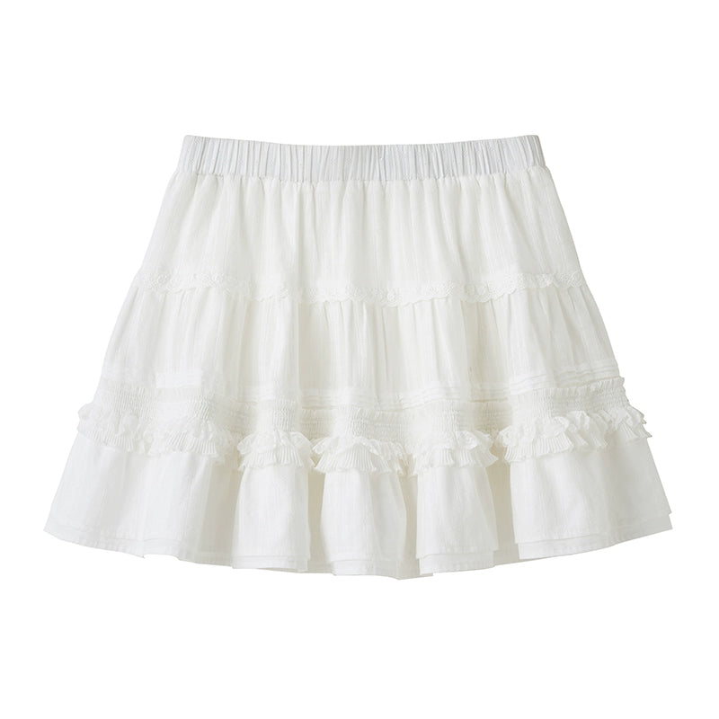 Jacquard Lace Cake Puffy Skirt