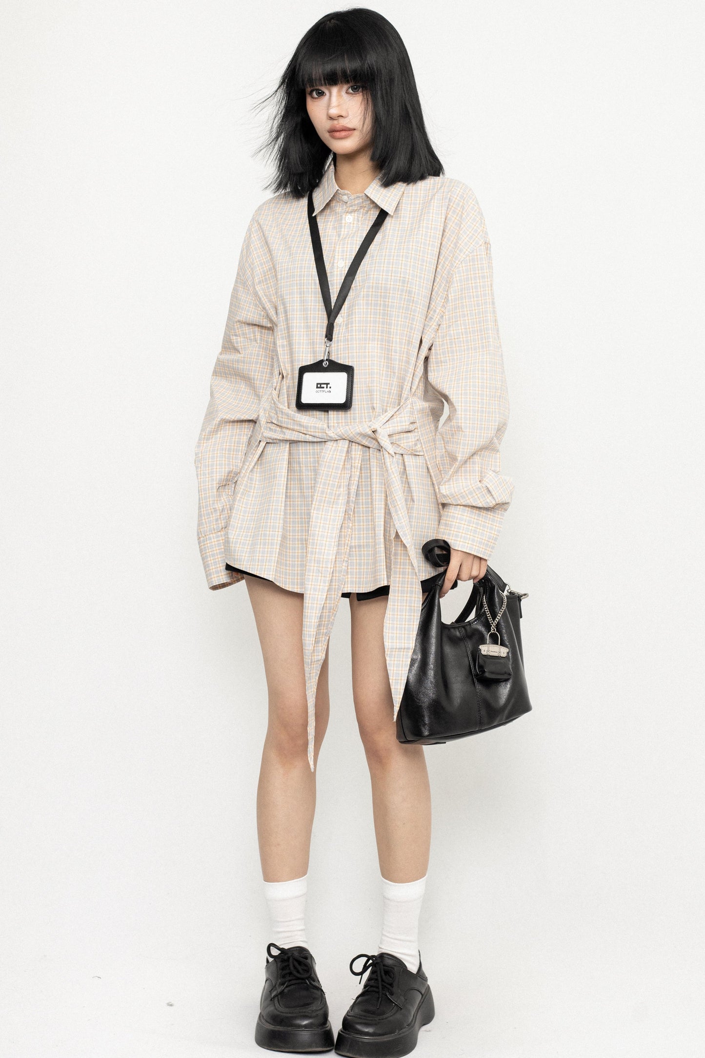 Casual Lace-up Design Shirt