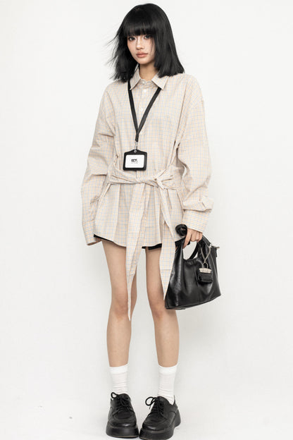 Casual Lace-up Design Shirt