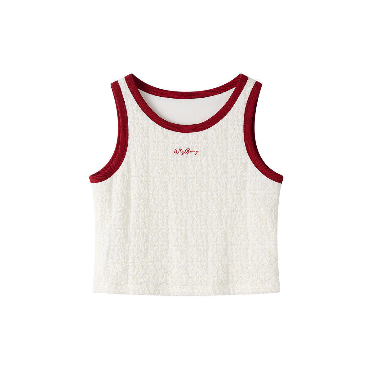 체리 치즈 롤 레이스 조끼 