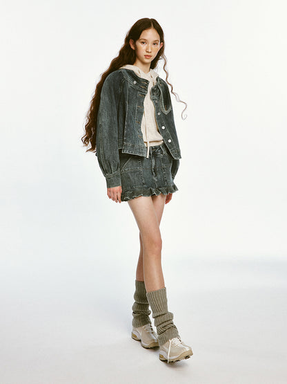 Wasteland Blue Denim Mini Skirt