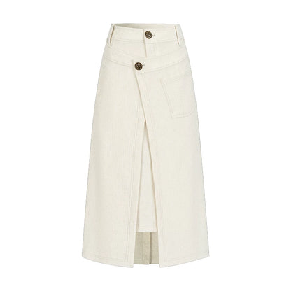 Contrasting Layered Half Skirt