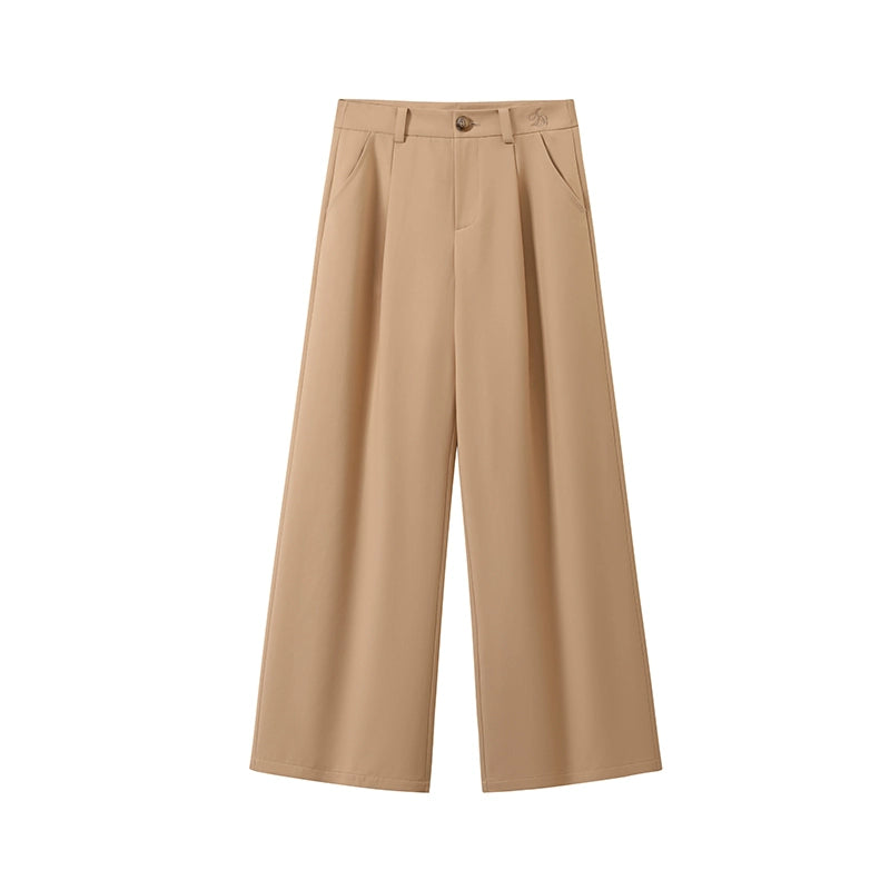 Wide-Leg High Waist Commuter Pants