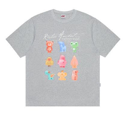 Sommer Bunte Gummis T-Shirt