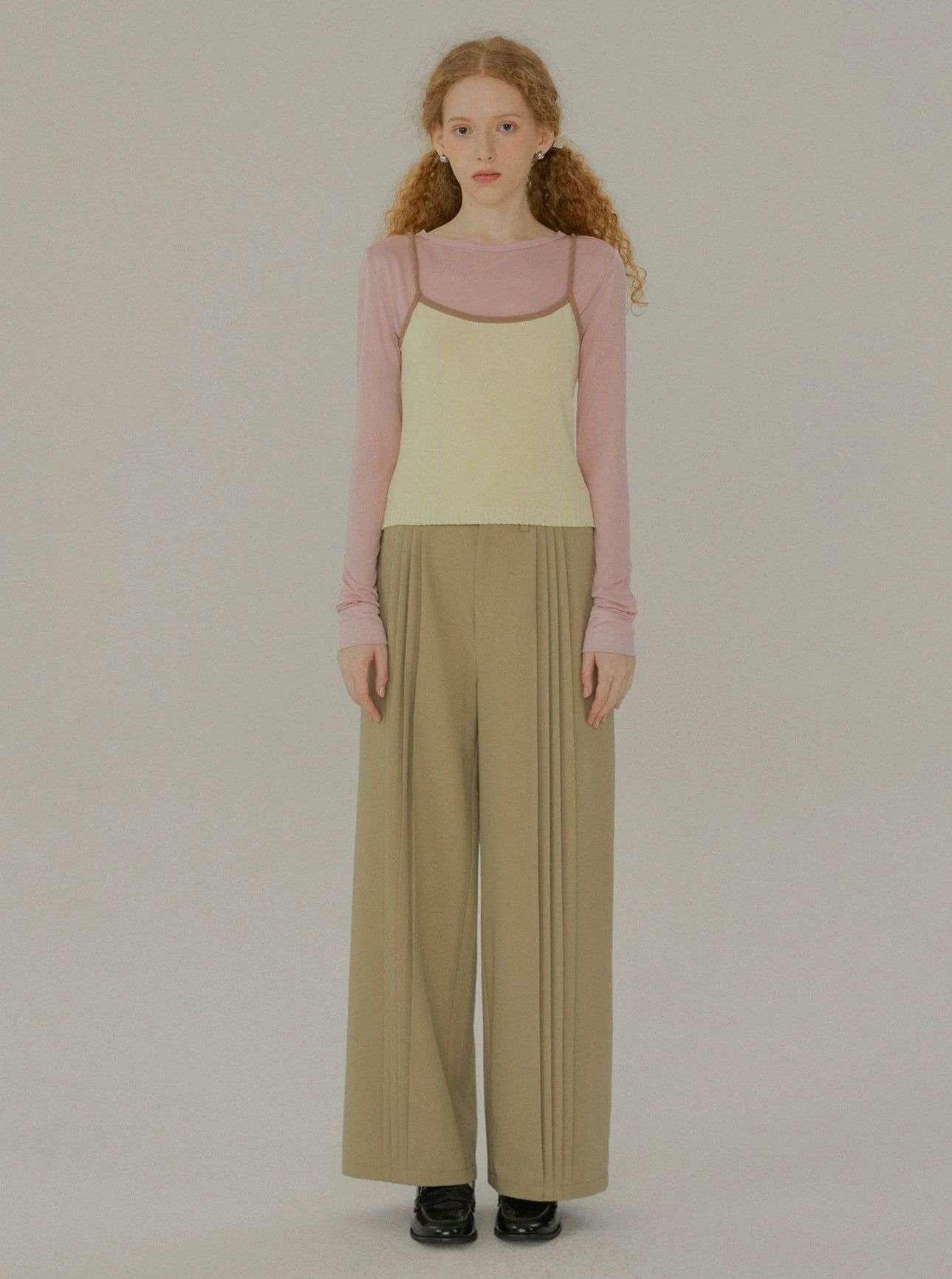 French Accordion Pleated Pants