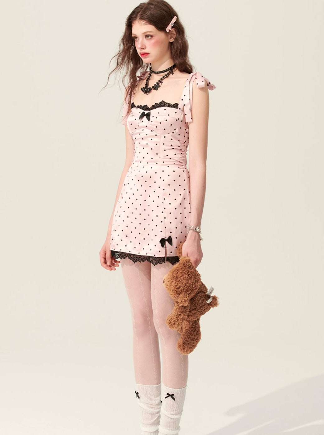 Pink Polka Dot A-Line Sundress