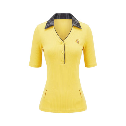 Retro Plaid Polo Skirt Set-Up