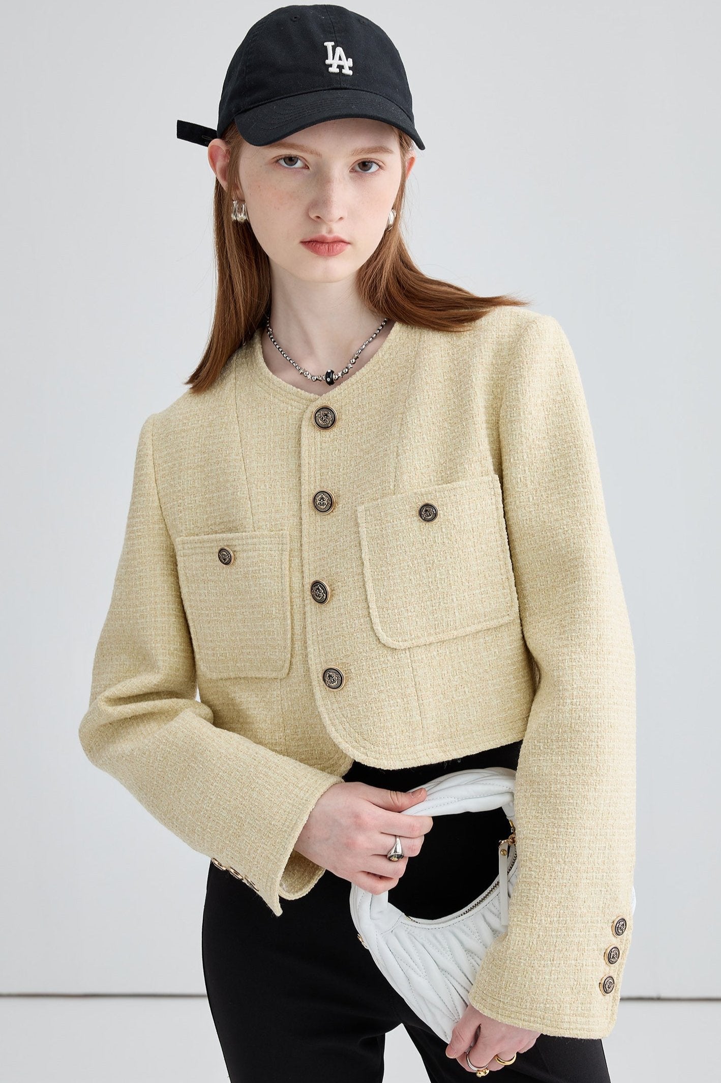 VEGA CHANG Small Fragrance Short Jacket Women's 2024 Autumn New Wool French Temperament Premium Top