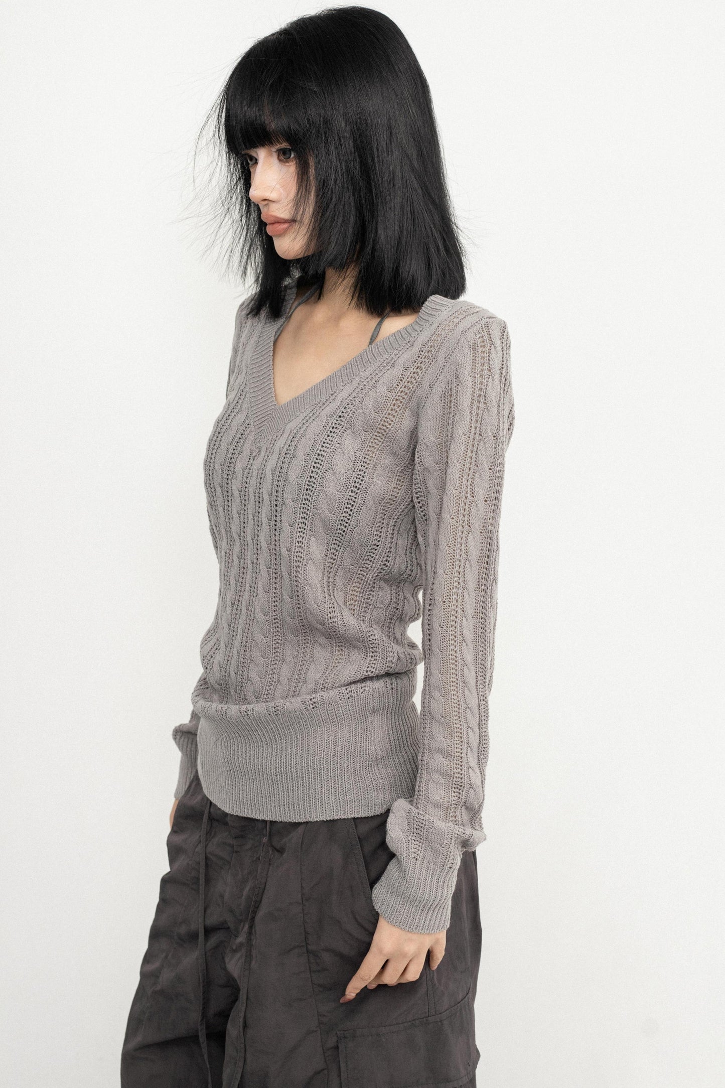 College Style V-neck Shirt