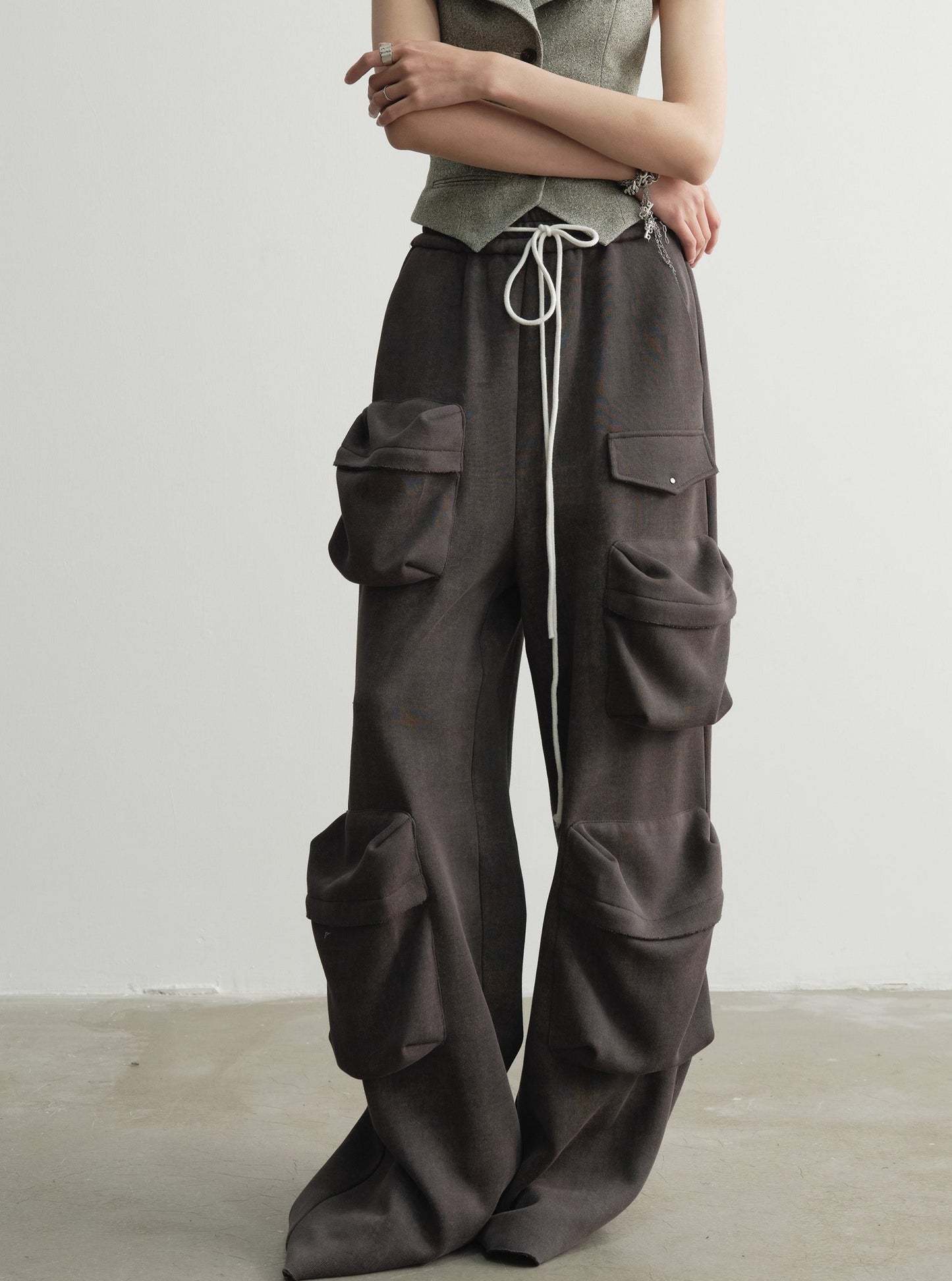 Washed faded street casual sweatpants