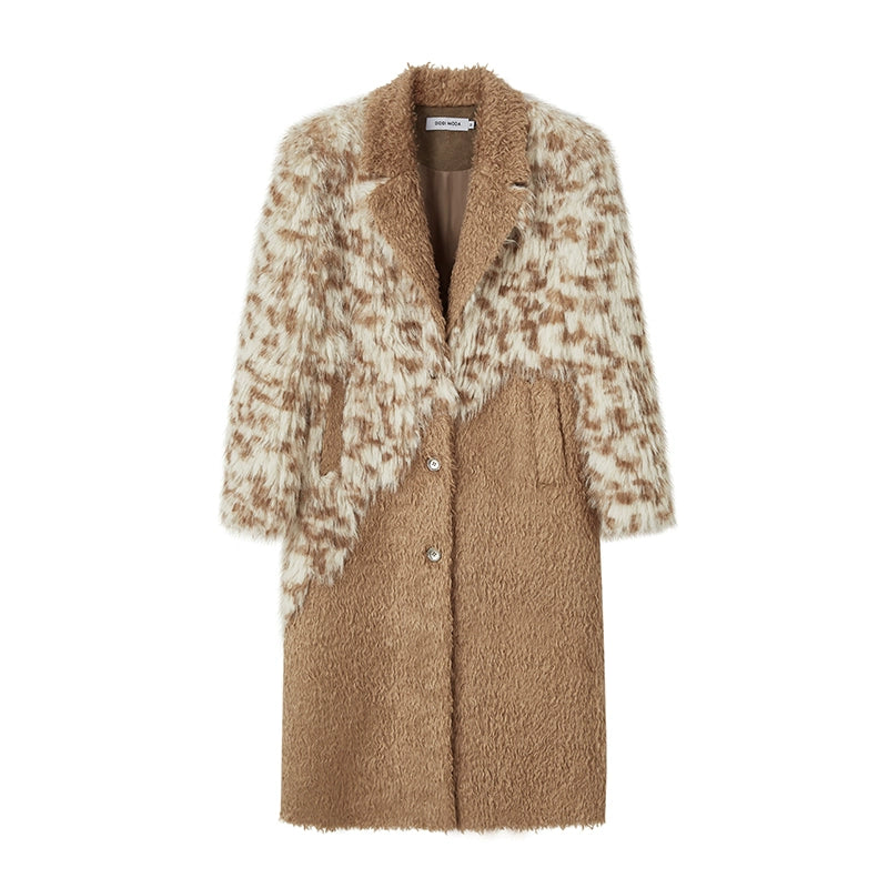 Coffee Color Leopard Fur Coat