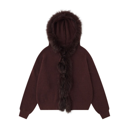 Fringe Knit Sweater Jacket