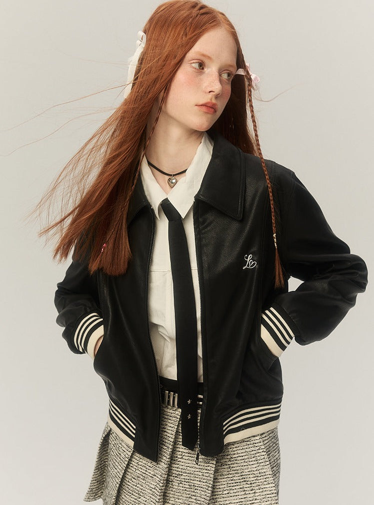 Retro Short Leather Jacket