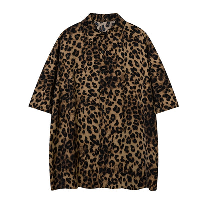 Retro Street Shirt mit Leopardenmuster