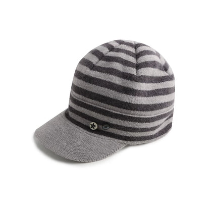 Striped Knit Baseball Cap
