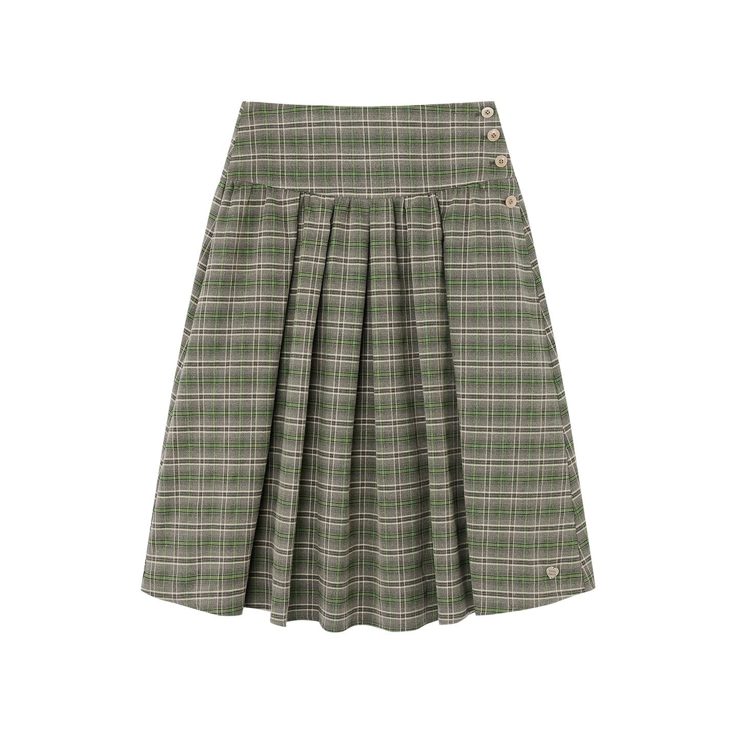 Autumn Plaid Midi Skirt