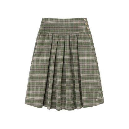 Autumn Plaid Midi Skirt