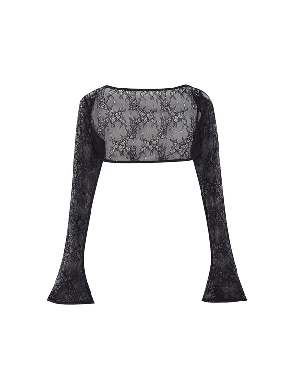 Lace Panelled Satin Dress Set-Up