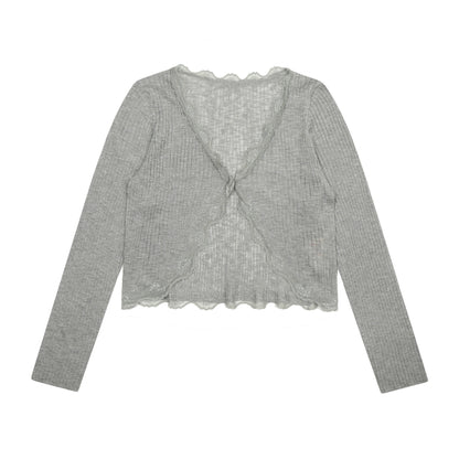 Mesh V-Neck Cardigan