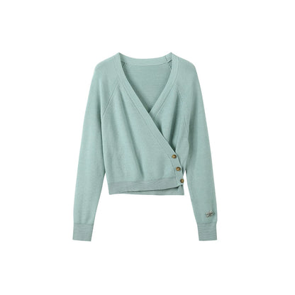 Semi-High Neck Scarf Top Set-Up